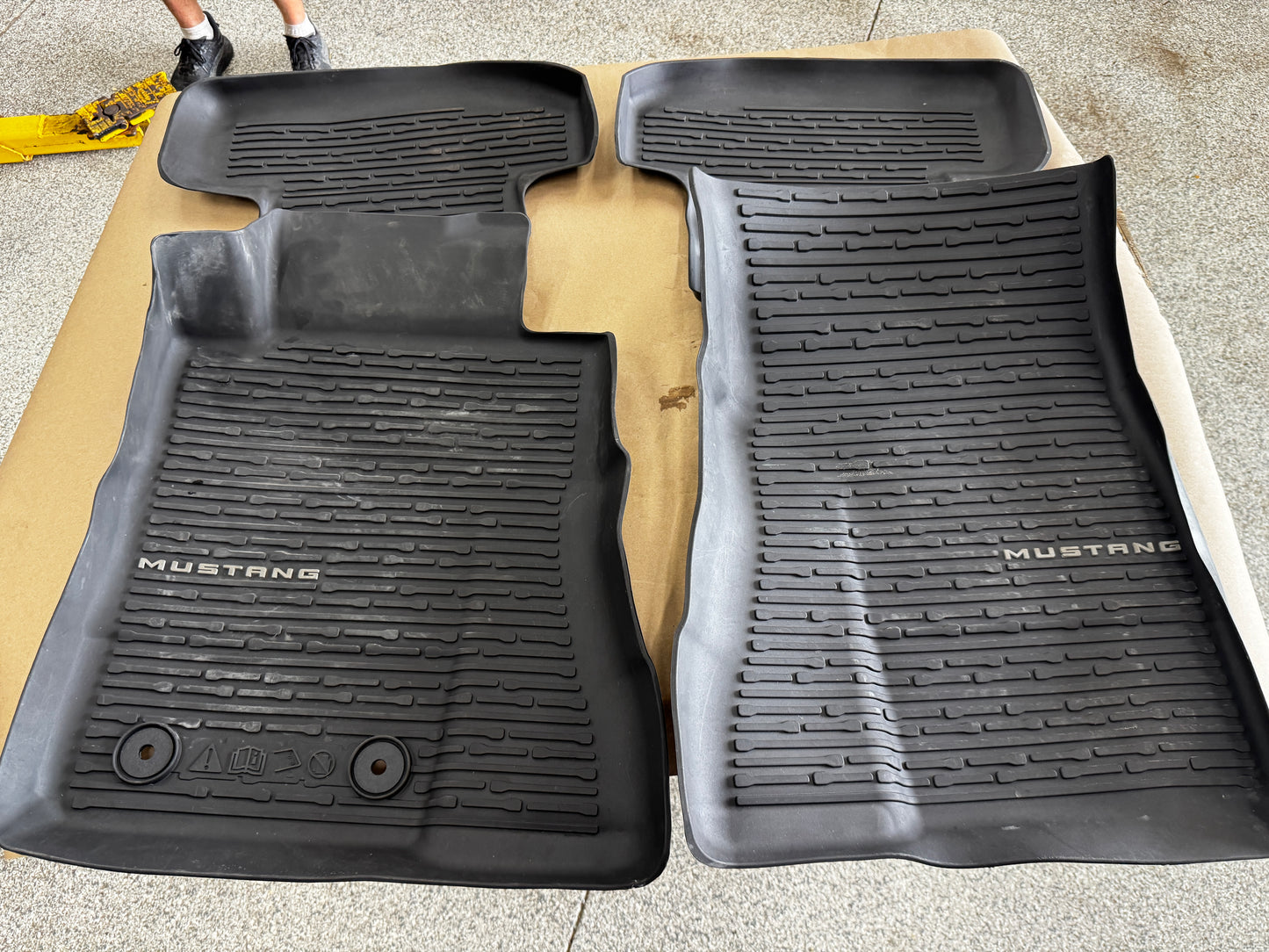 2024-2026 Ford Mustang OEM Rubber Front & Rear Floor Mats