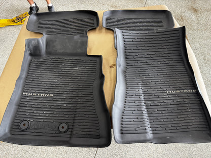 2024-2026 Ford Mustang OEM Rubber Front & Rear Floor Mats