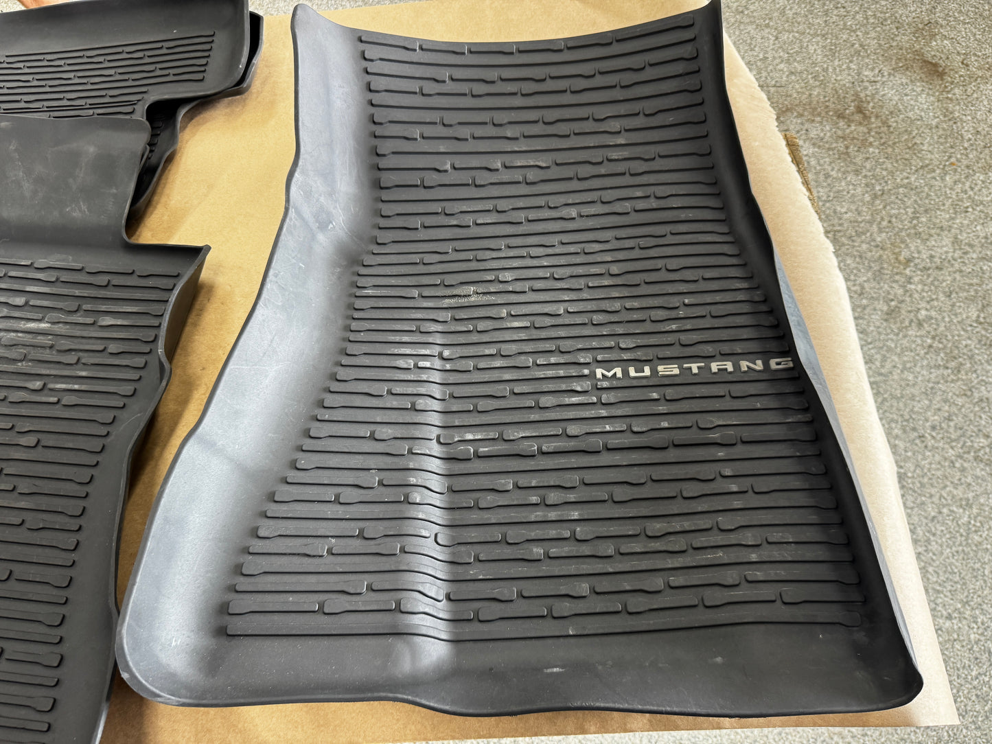 2024-2026 Ford Mustang OEM Rubber Front & Rear Floor Mats