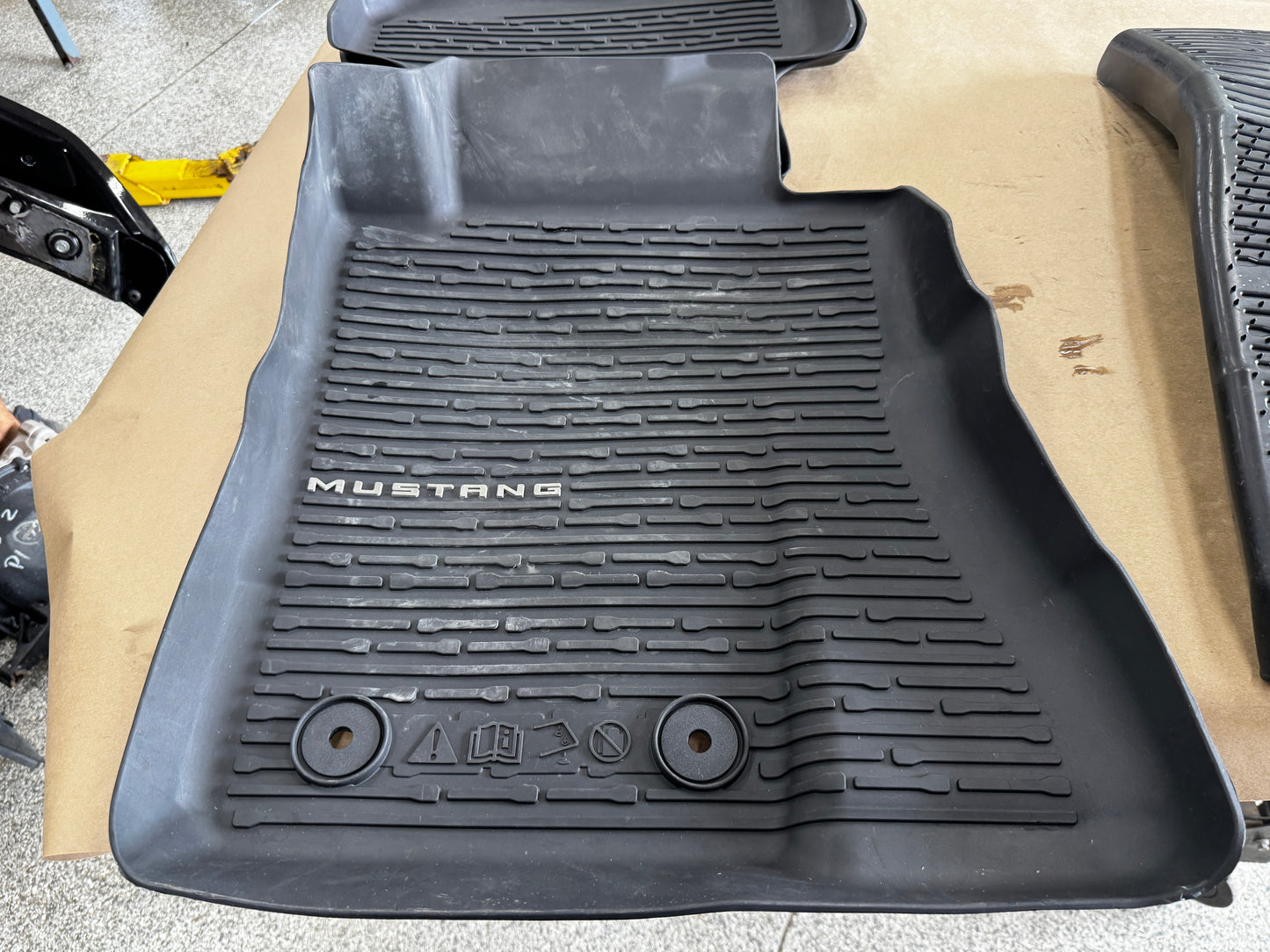 2024-2026 Ford Mustang OEM Rubber Front & Rear Floor Mats
