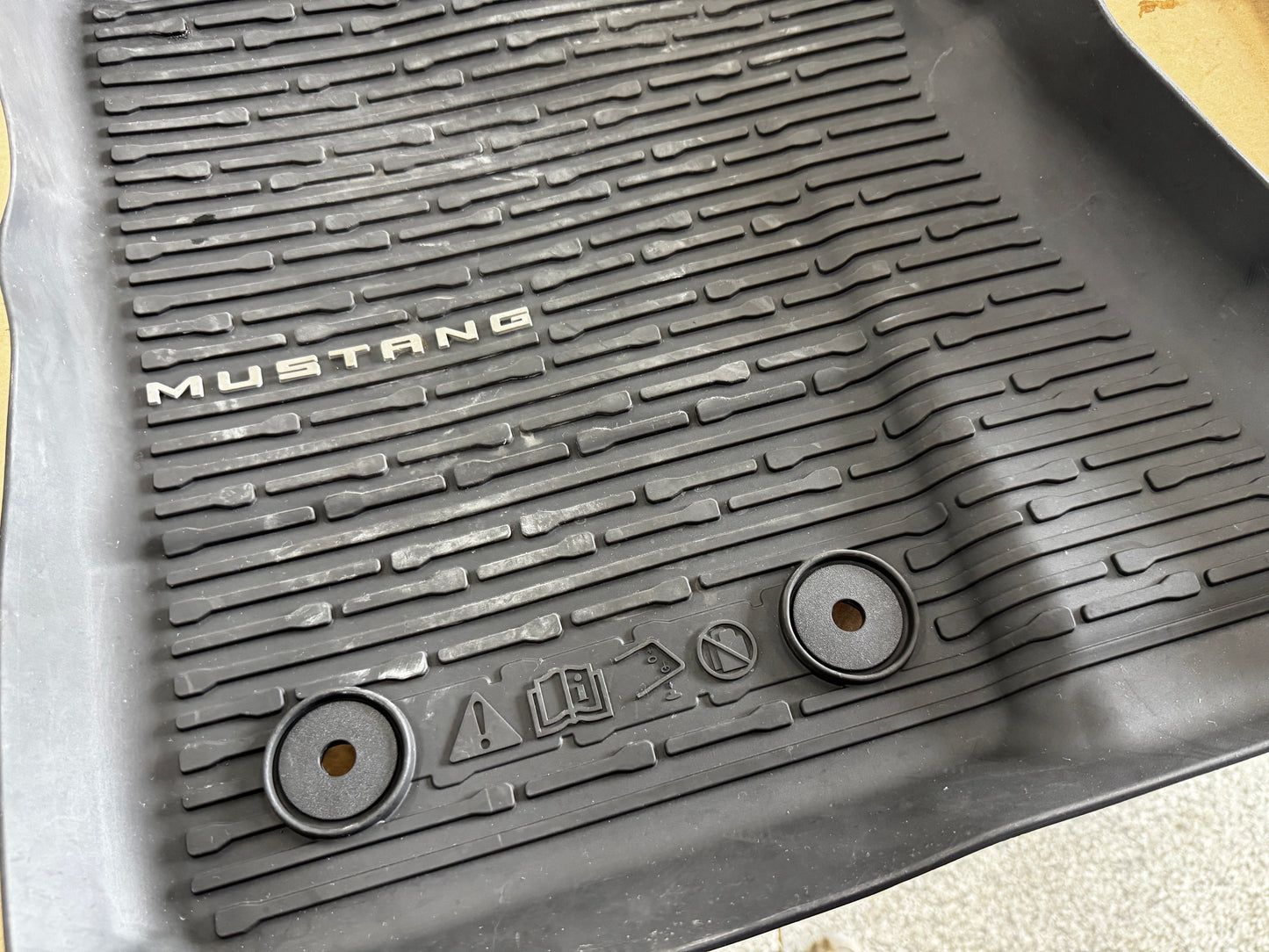 2024-2026 Ford Mustang OEM Rubber Front & Rear Floor Mats