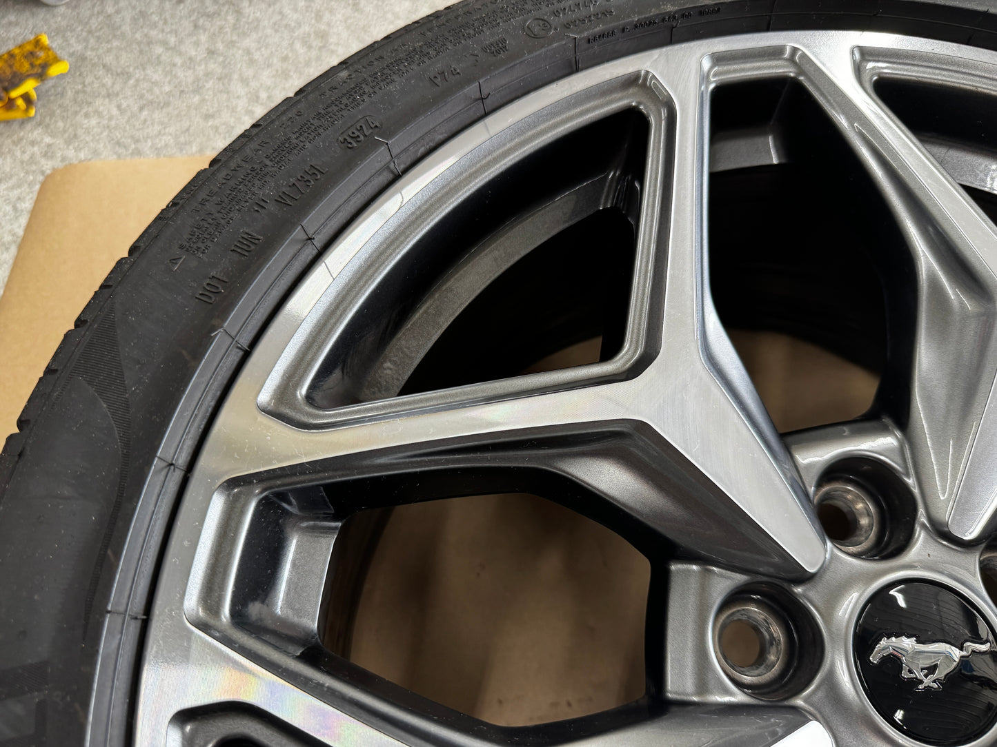 2024-2026 Ford Mustang GT 5.0 19x9" Wheel Rim Pirelli 255/40/19 OEM