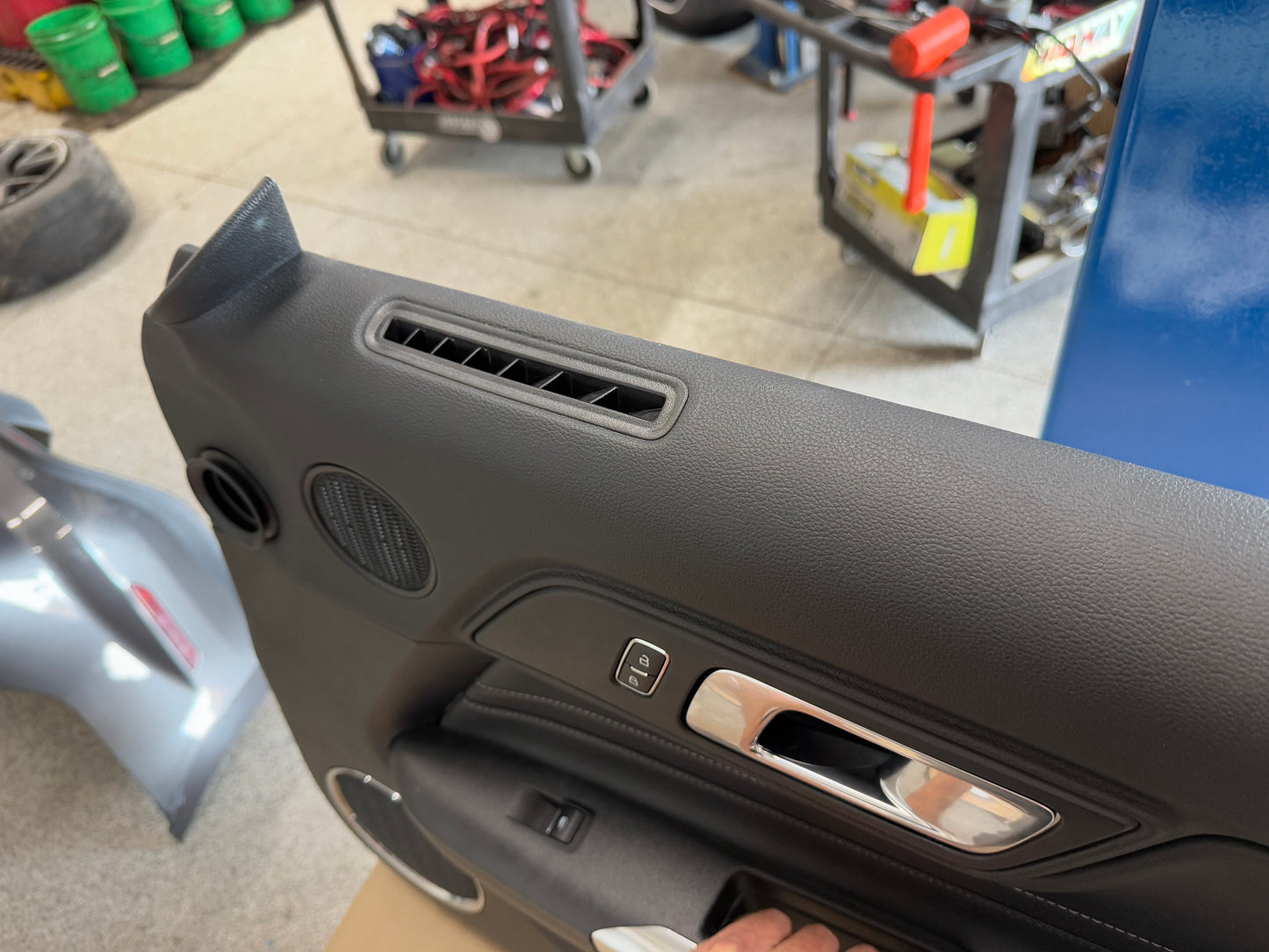 2018-2023 Mustang GT V6 EcoBoost RH Passenger Leather Insert Door Panel Soft