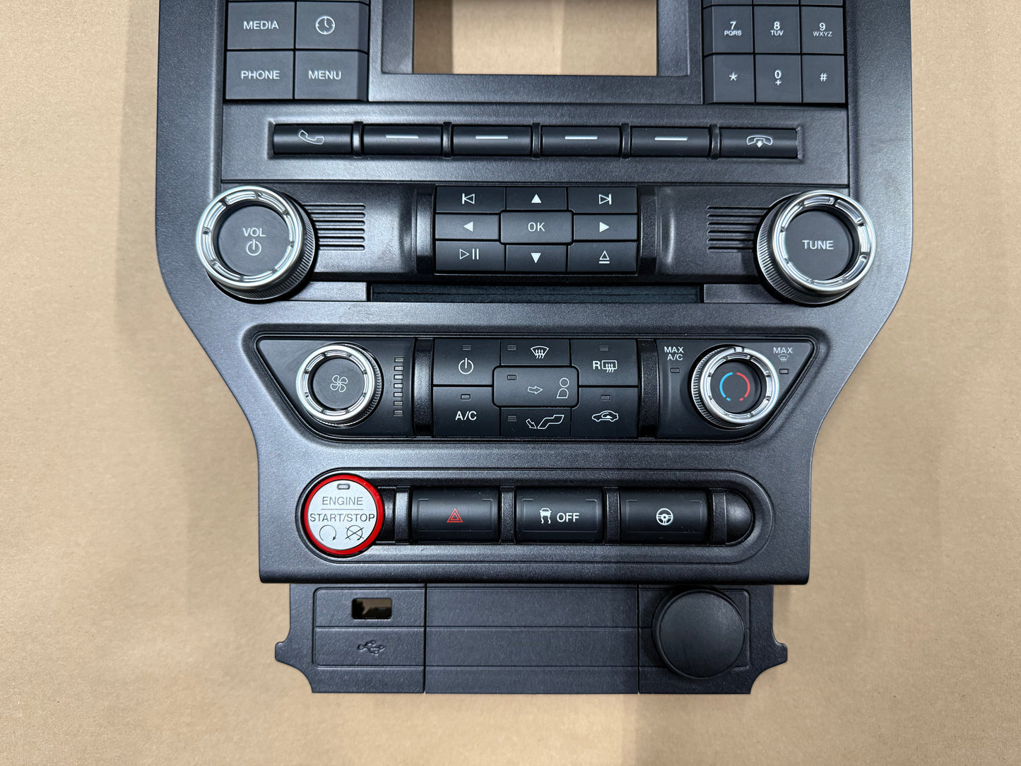 2015-2017 Ford Mustang GT Face Plate Radio Trim Piece