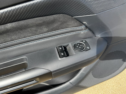 2024-2026 Mustang Dark Horse LH RH Leather Suede Insert Door Panels Pair Blue