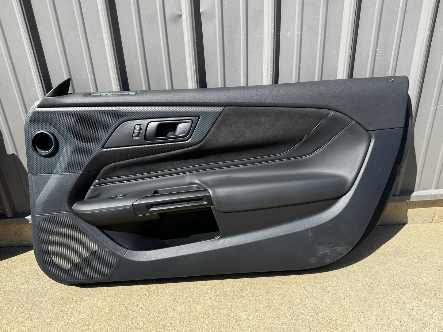 2024-2026 Mustang Dark Horse LH RH Leather Suede Insert Door Panels Pair Blue