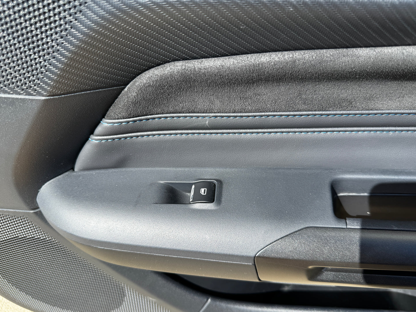 2024-2026 Mustang Dark Horse LH RH Leather Suede Insert Door Panels Pair Blue