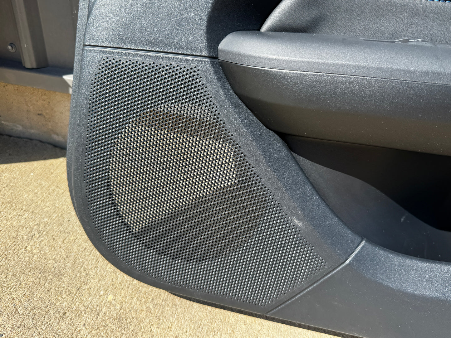 2024-2026 Mustang Dark Horse LH RH Leather Suede Insert Door Panels Pair Blue