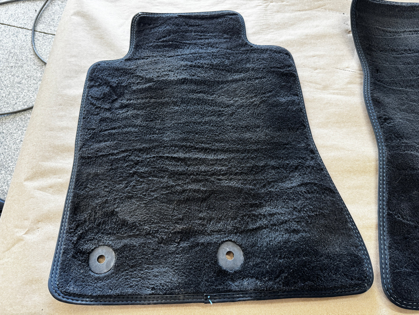 2024-2026 Ford Mustang Dark Horse Front Floor Mats Carpet "Blue Stitch"
