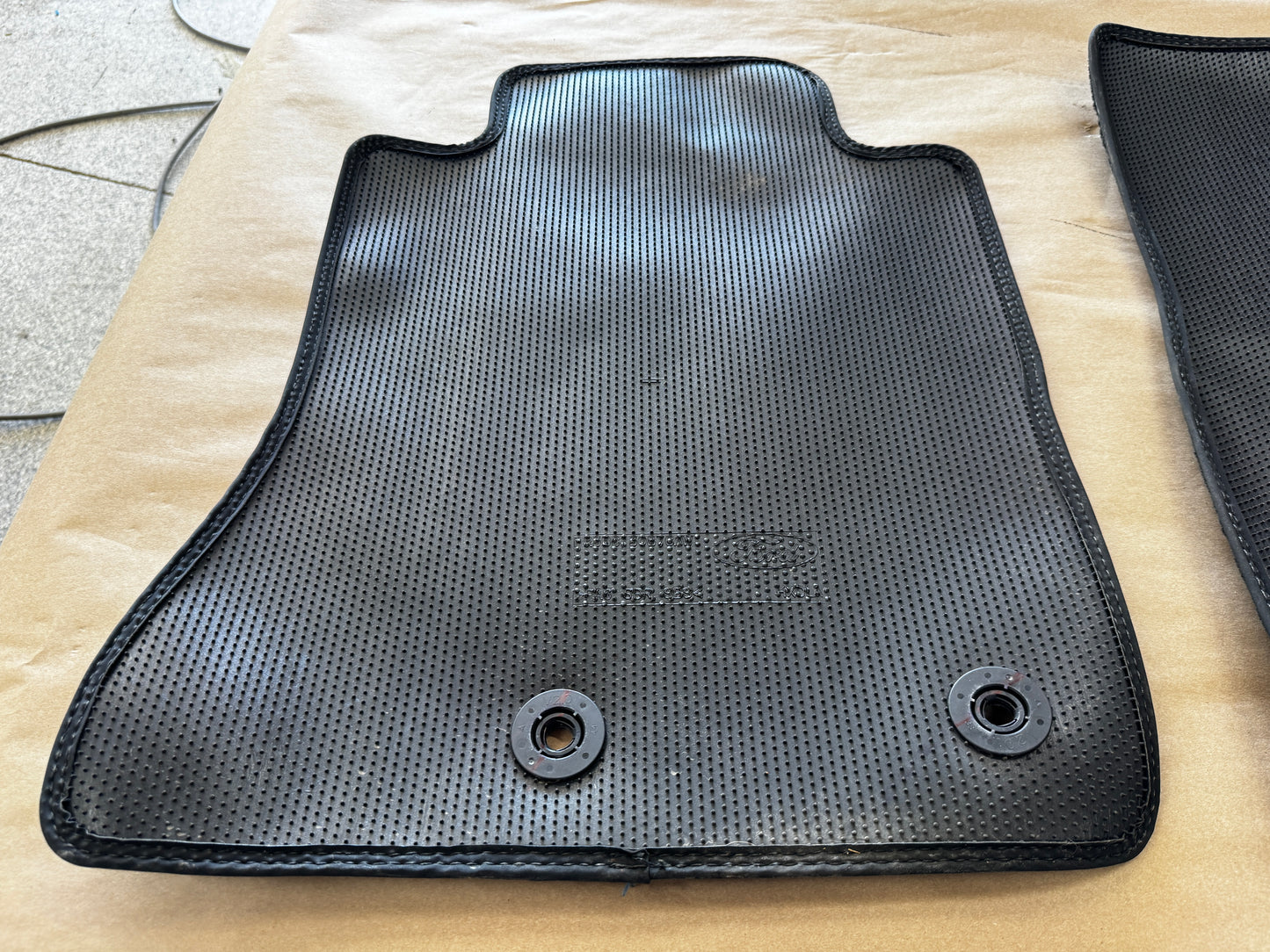 2024-2026 Ford Mustang Dark Horse Front Floor Mats Carpet "Blue Stitch"