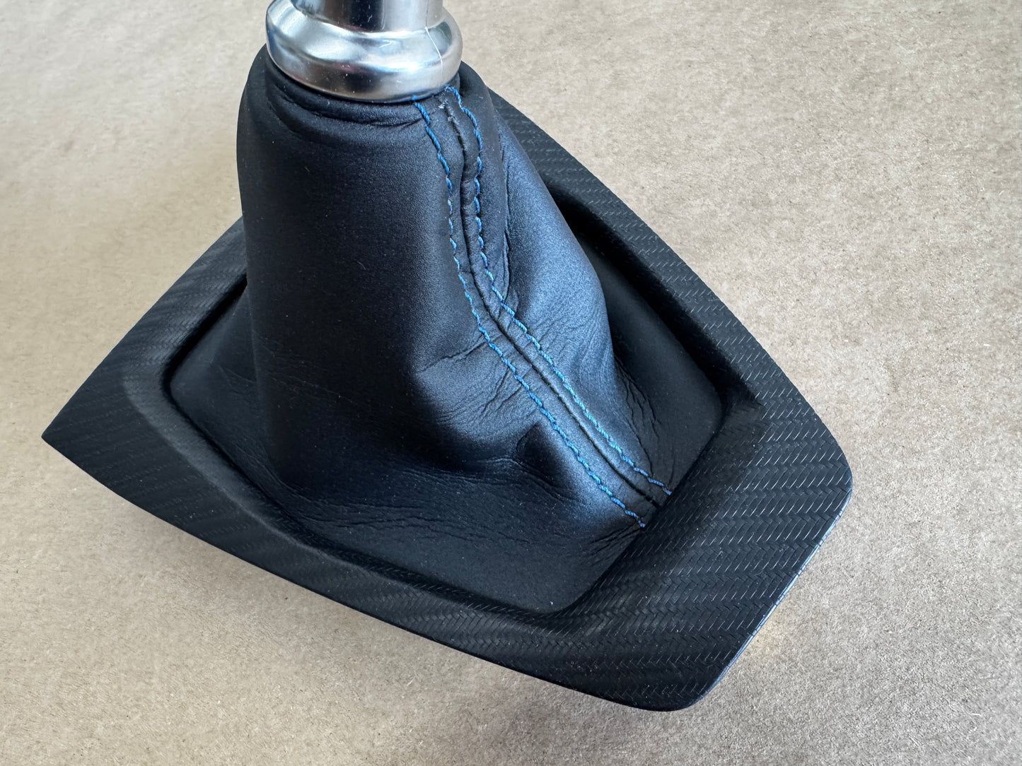 2024-2026 Ford Mustang Dark Horse Manual Shift Boot Trim Blue Stitching