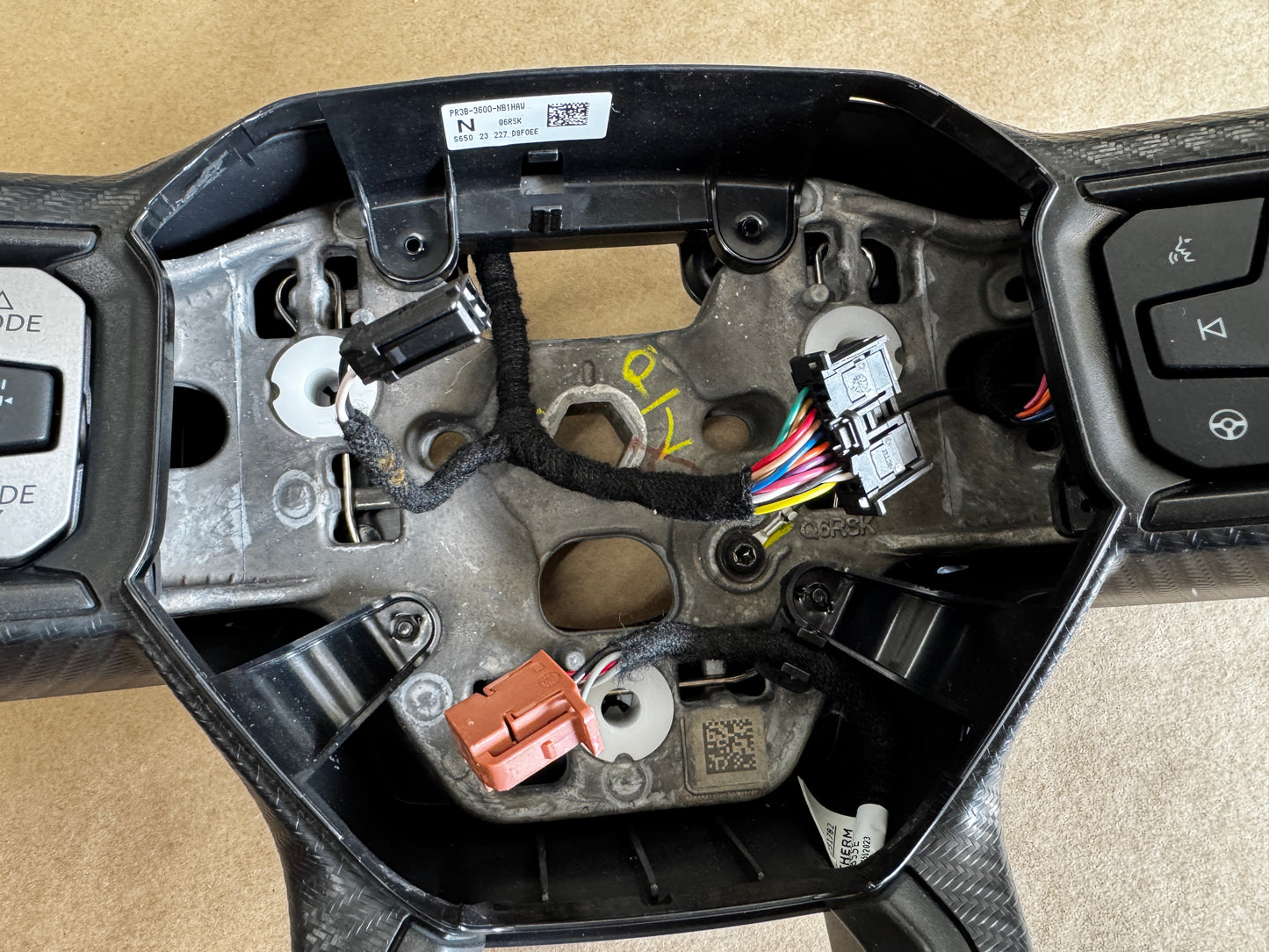 2024-2026 Ford Mustang Dark Horse Suede Leather Steering Wheel Automatic OEM