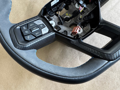 2024-2026 Ford Mustang Dark Horse Suede Leather Steering Wheel Automatic OEM