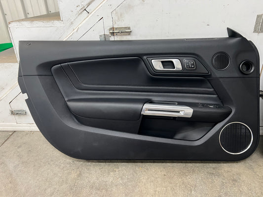 2018-2022 Mustang GT V6 EcoBoost LH RH Premium Leather Insert Door Panels Pair