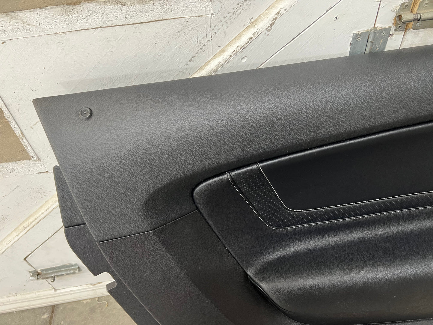 2018-2022 Mustang GT V6 EcoBoost LH RH Premium Leather Insert Door Panels Pair