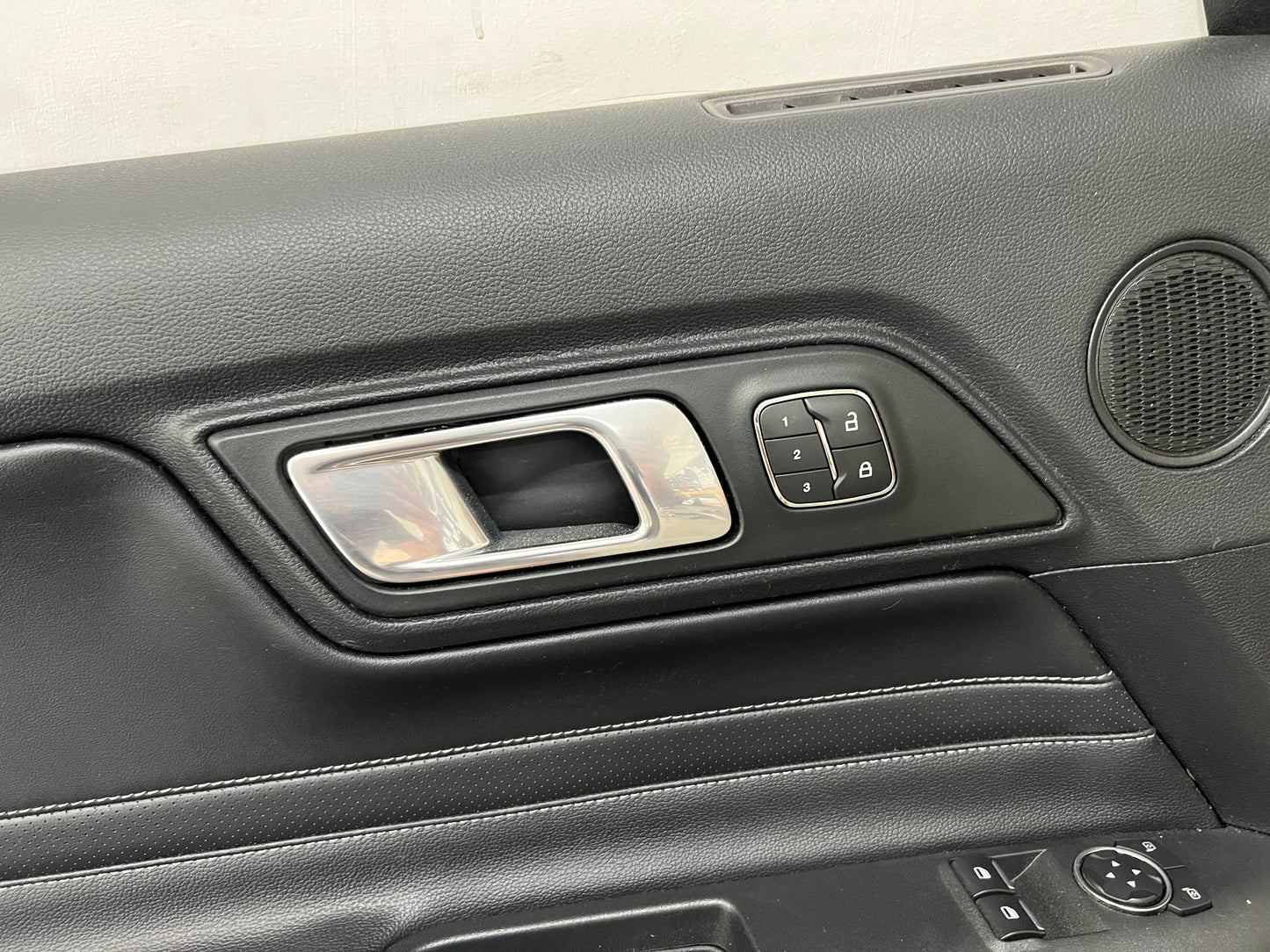 2018-2022 Mustang GT V6 EcoBoost LH RH Premium Leather Insert Door Panels Pair