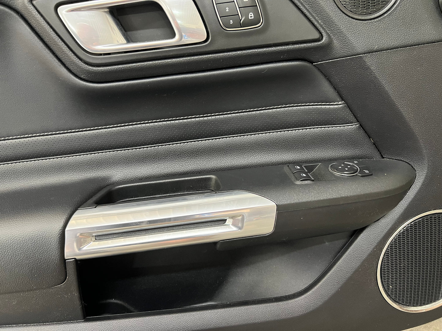 2018-2022 Mustang GT V6 EcoBoost LH RH Premium Leather Insert Door Panels Pair