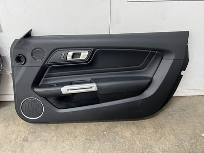 2018-2022 Mustang GT V6 EcoBoost LH RH Premium Leather Insert Door Panels Pair