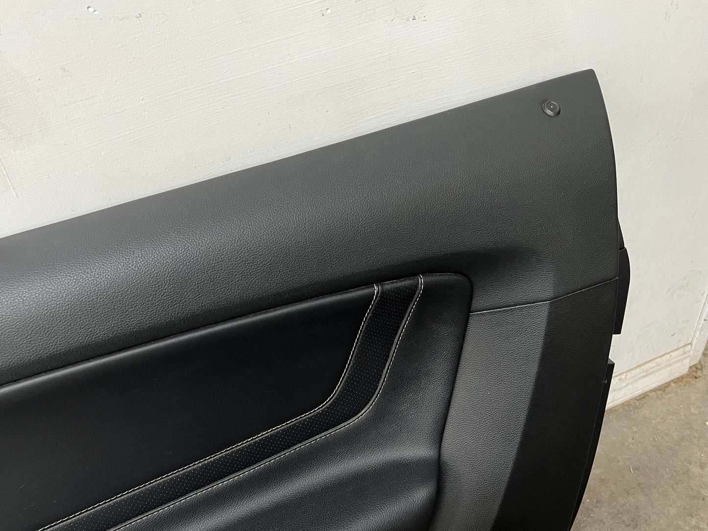2018-2022 Mustang GT V6 EcoBoost LH RH Premium Leather Insert Door Panels Pair