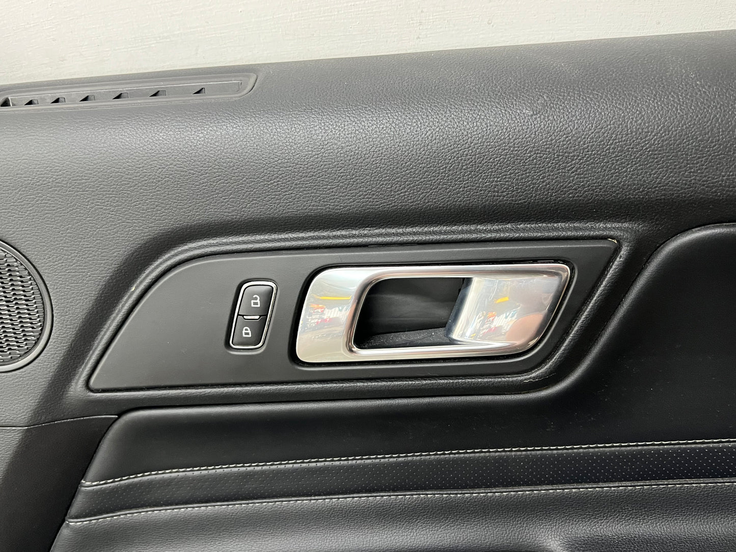 2018-2022 Mustang GT V6 EcoBoost LH RH Premium Leather Insert Door Panels Pair