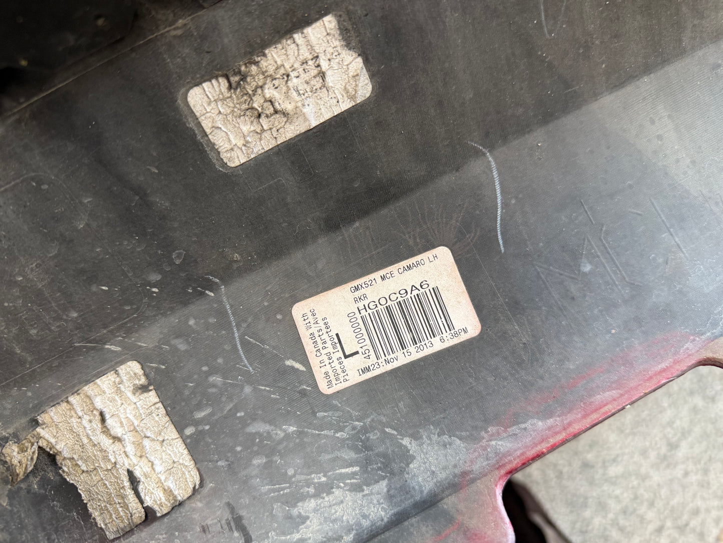 2010-2015 Chevrolet Camaro SS LH Driver Side Skirt Molding "Tin Roof Rusted Metallic"