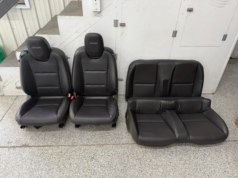 2010-2015 Chevy Camaro SS Black Leather Seats Front & Rear Convertible