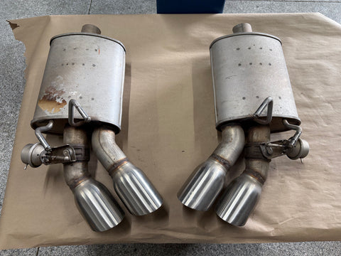 2012-2015 Chevrolet Camaro SS Quad Tip Mufflers RH LH Pair Used