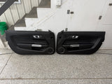 2018-2023 Mustang GT V6 EcoBoost LH RH Premium Leather Insert Door Panels Pair