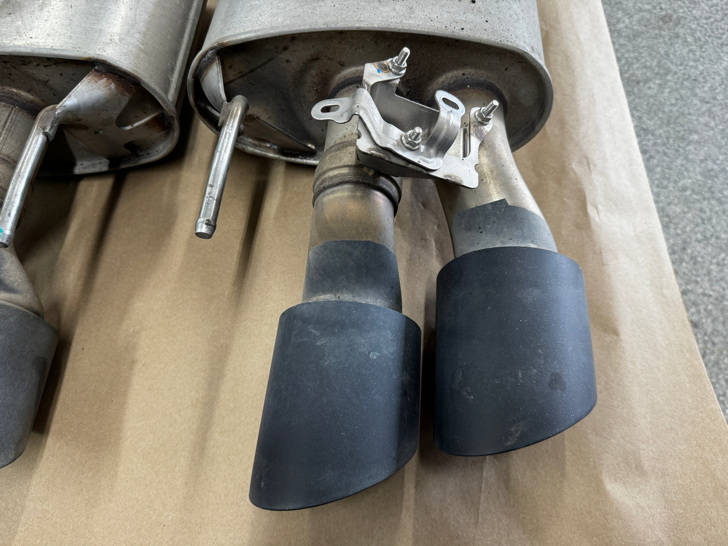 2024-2026 Mustang Dark Horse RH LH Pair Active Exhaust Muffler Quad Tip
