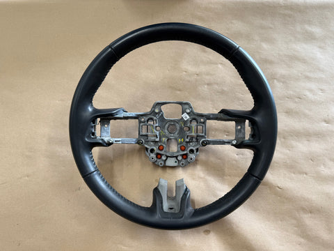 2018-2023 Ford Mustang Bare Leather Steering Wheel Black "Auto"