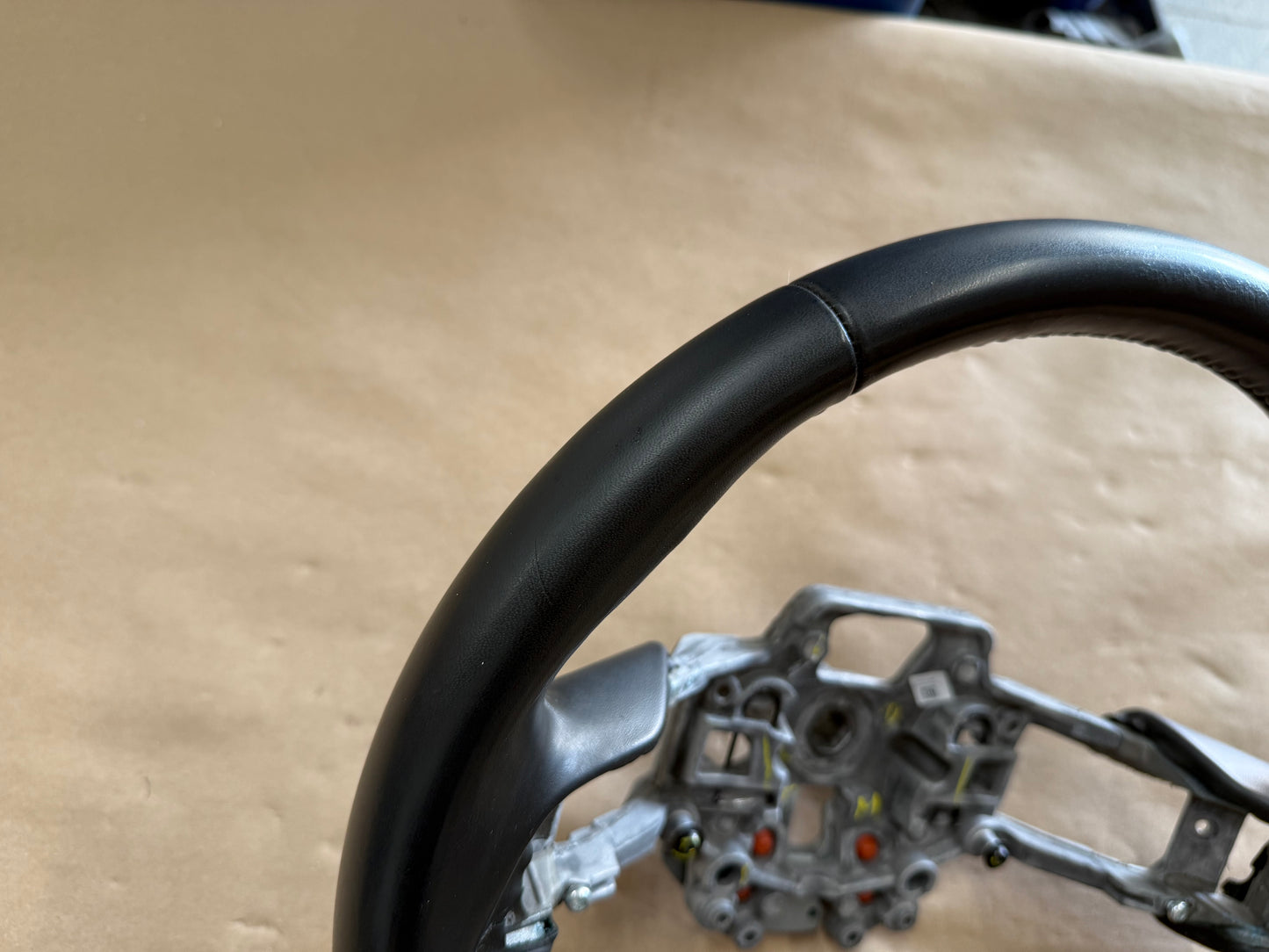 2018-2023 Ford Mustang Bare Leather Steering Wheel Black "Auto"
