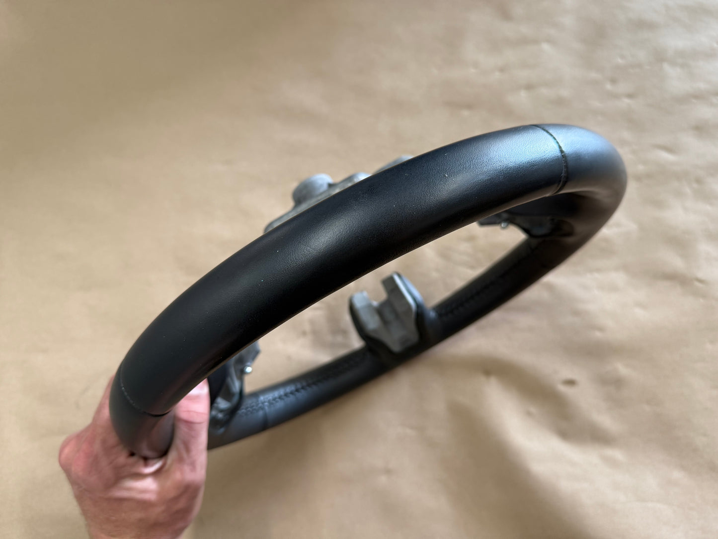 2018-2023 Ford Mustang Bare Leather Steering Wheel Black "Auto"