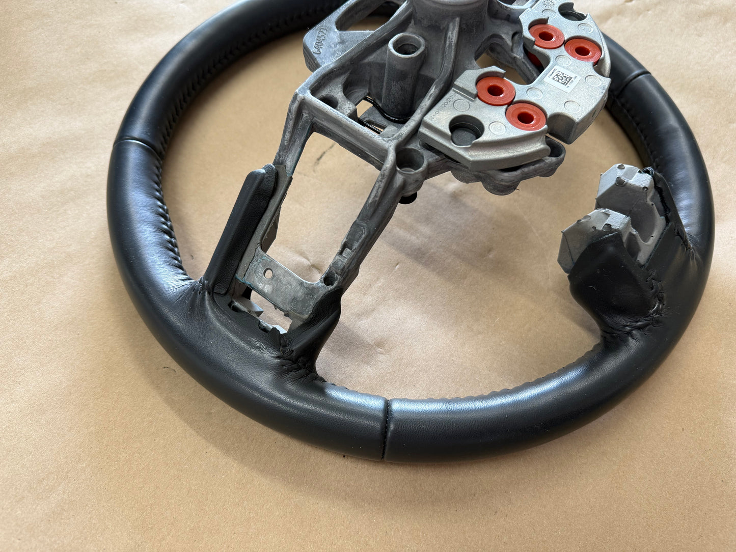 2018-2023 Ford Mustang Bare Leather Steering Wheel Black "Auto"