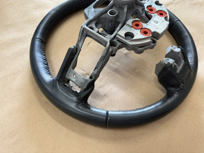 2018-2023 Ford Mustang Bare Leather Steering Wheel Black "Auto"