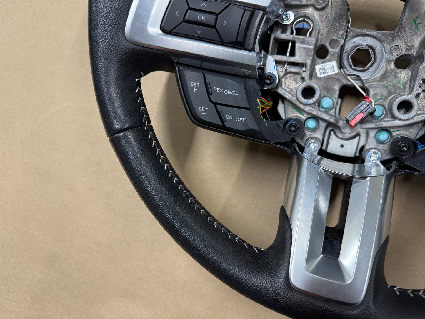 2015 Ford Mustang GT 50th Anniversary Leather Steering Wheel "Manual"