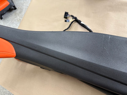 2016-2024 Chevrolet Camaro SS Center Console Suede Armrest "Orange Stitch"