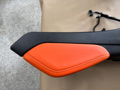 2016-2024 Chevrolet Camaro SS Center Console Suede Armrest "Orange Stitch"
