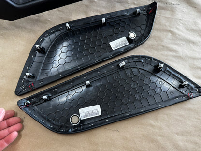 2018-2023 Mustang GT Center Console Top Interior Trim Pieces Leather Red Stitch