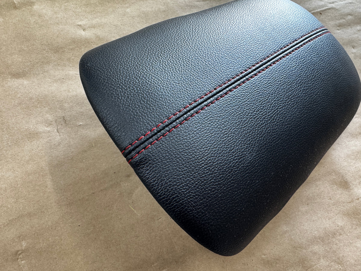 2015-2023 Ford Mustang Center Top Console Lid Armrest Red Stitching - OEM