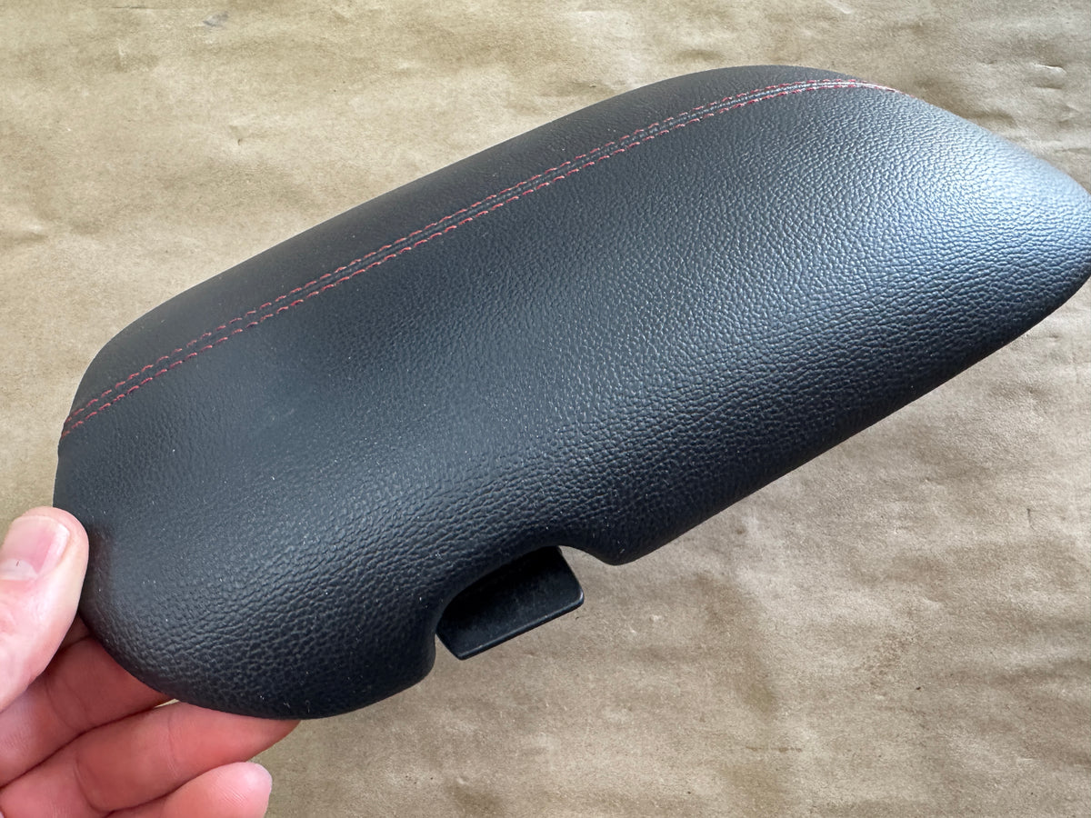 2015-2023 Ford Mustang Center Top Console Lid Armrest Red Stitching - OEM