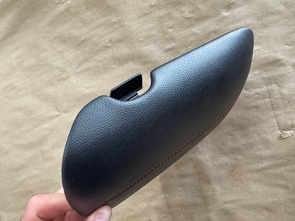 2015-2023 Ford Mustang Center Top Console Lid Armrest Red Stitching - OEM
