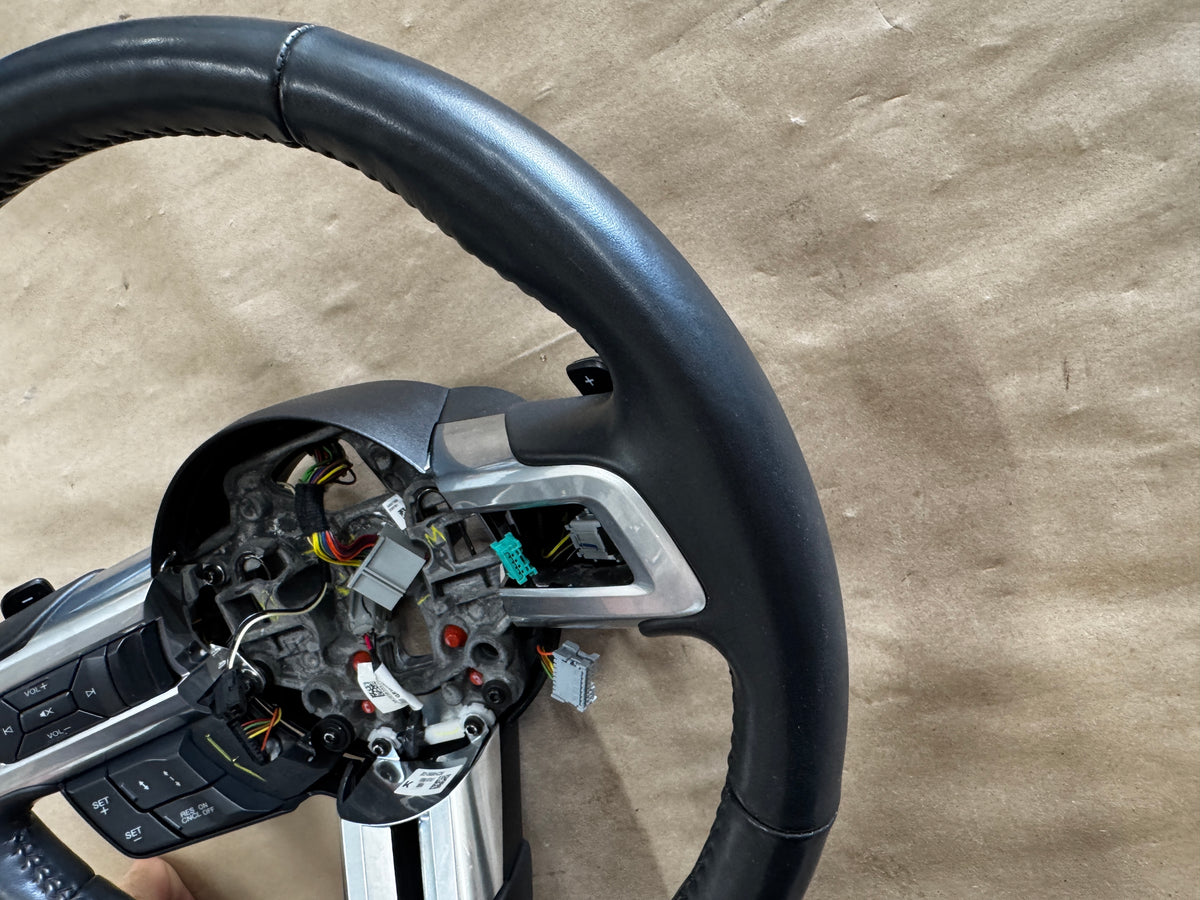 2018-2023 Mustang Leather Steering Wheel Automatic Paddle Shifters Heated - OEM