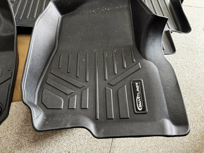 2017-2026 Ford F-250 F-350 Black  Smartliner Front Rear Floor Mats