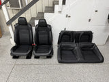 2015-2017 Ford Mustang GT Leather Front Rear Seats Black Heated Cooled