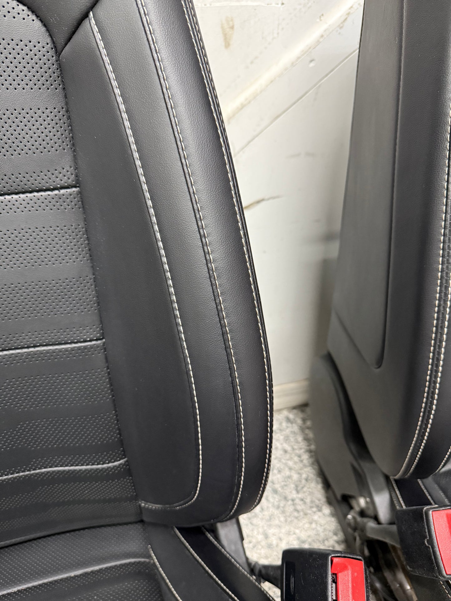 2015-2017 Ford Mustang GT Leather Front Rear Seats Black Heated Cooled