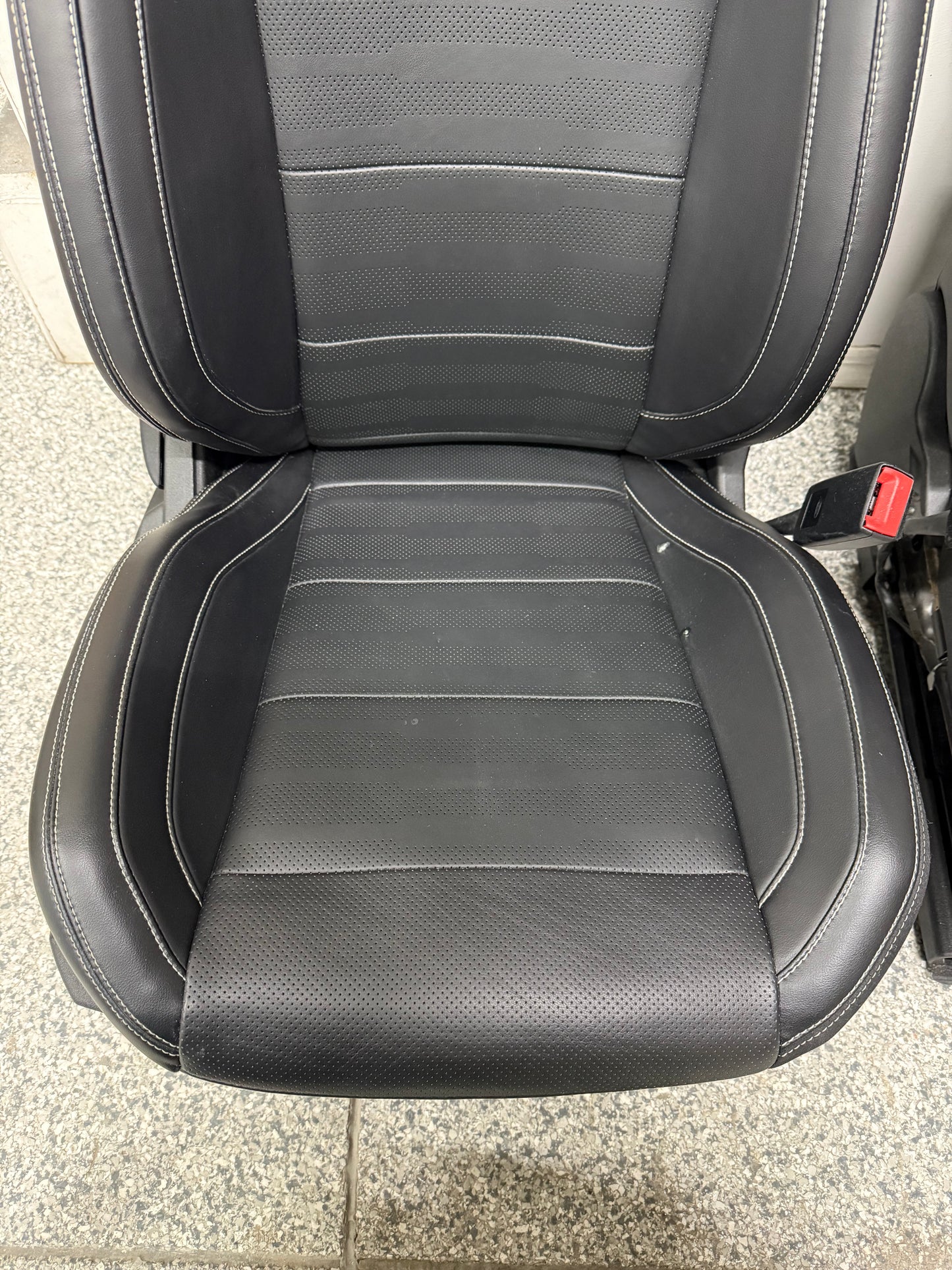 2015-2017 Ford Mustang GT Leather Front Rear Seats Black Heated Cooled