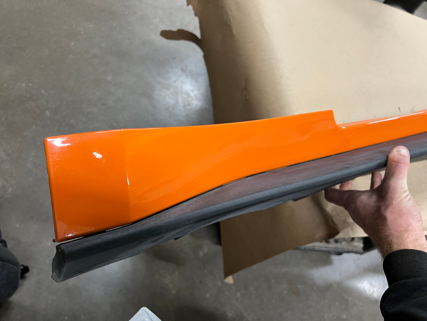 2015-2023 Ford Mustang GT V6 LH Side Skirt Molding Driver Side "Orange"