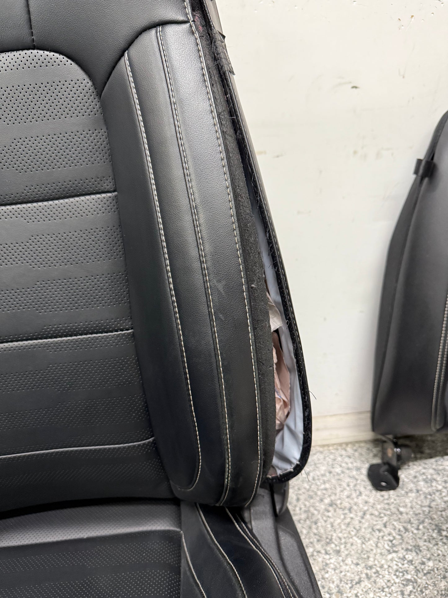 2015-2017 Ford Mustang GT Leather Front Rear Seats Black Heated Cooled