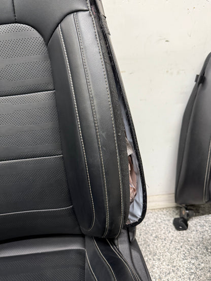 2015-2017 Ford Mustang GT Leather Front Rear Seats Black Heated Cooled