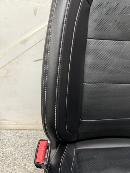 2015-2017 Ford Mustang GT Leather Front Rear Seats Black Heated Cooled